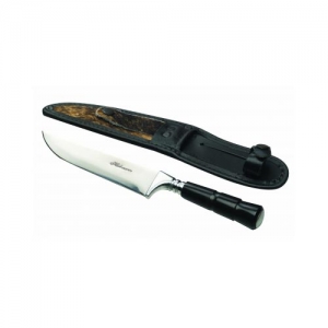 Faca Em Aço Inox 15cm Hickmann Cabo De Chifre Com Bainha - Zebu