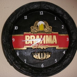 Relógio De Parede Brahma Decoração Vintage Casa Café Bar