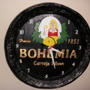Relógio de Parede - Tampa de Barril - Bohemia