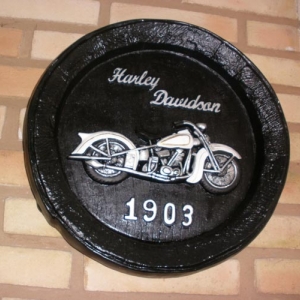 Quadro Tampa Barril Decorativa Harley
