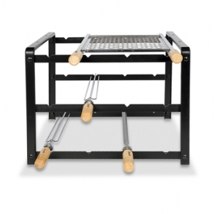 Suporte para churrasqueira preto